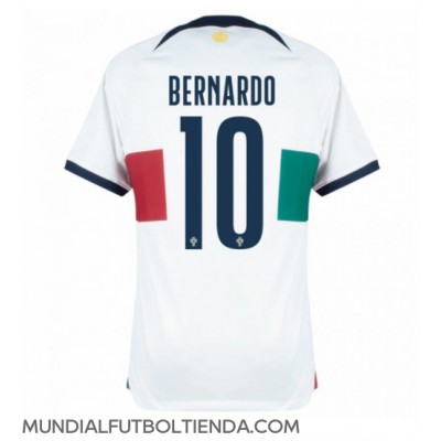 Camiseta Portugal Bernardo Silva #10 Segunda Equipación Replica Mundial 2022 mangas cortas